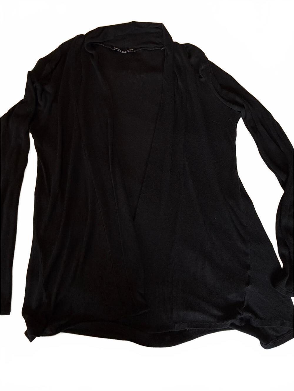Cable & Gauge Black Open Cardigan